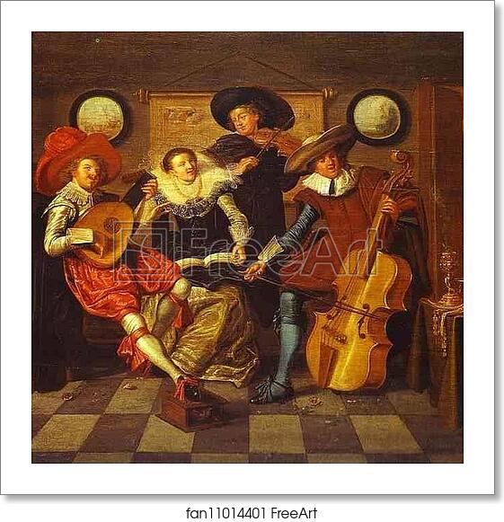 Free art print of Musicale by Dirck Hals Free art print of Musicale by Dirck Hals