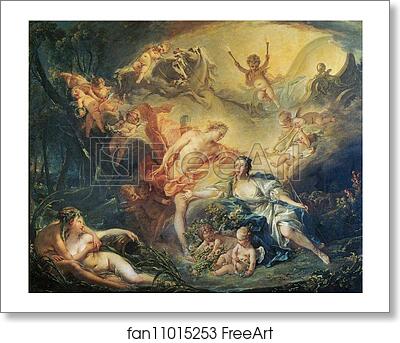 Free art print of Apollo Reveals his Divinity to the Shepherdess Issé by François Boucher