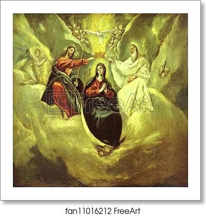 Free art print of The Coronation of the Virgin by El Greco