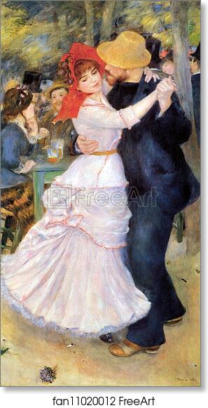 Free art print of Dance at Bougival by Pierre-Auguste Renoir