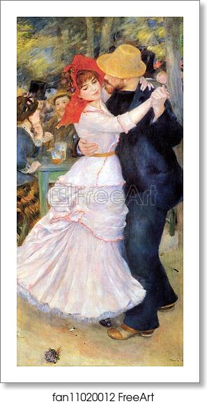 Free art print of Dance at Bougival by Pierre-Auguste Renoir