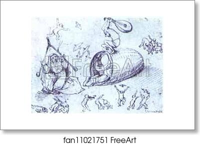 Free art print of Beehive and Witches by Hieronymus Bosch