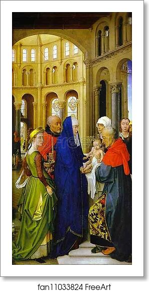 Free art print of St. Columba Altarpiece. Presentation in the Temple. The right panel by Rogier Van Der Weyden Free art print of St. Columba Altarpiece. Presentation in the Temple. The right panel by Rogier Van Der Weyden