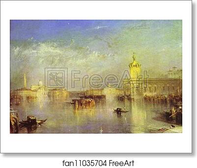 Free art print of The Dogana, San Giorgio, Citella, From the Steps of the Europa by Joseph Mallord William Turner