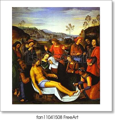 Free art print of The Lamentation Over the Dead Christ by Pietro Perugino