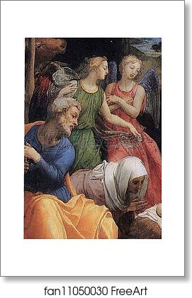 Free art print of Adoration of the Shepherds. Detail by Agnolo Bronzino