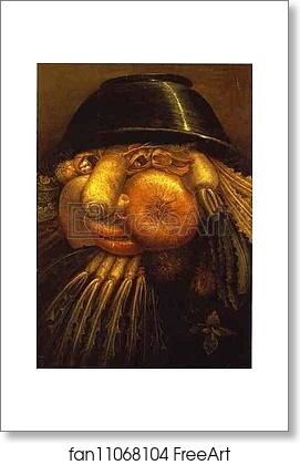 Free art print of The Vegetable Gardener - a visual pun which can be turned upside down by Giuseppe Arcimboldo