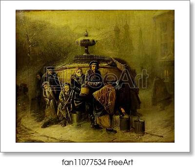 Free art print of Queue to a Reservoir by Vasily Perov
