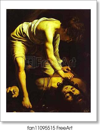 Free art print of David with the Head of Goliath by Caravaggio