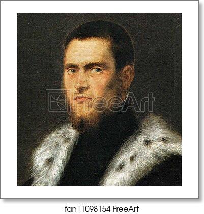 Free art print of Portrait of a Man Aged Twenty-Six. Detail by Jacopo Robusti, Called Tintoretto