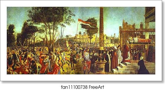 Free art print of The Legend of St. Ursula: Martyrdom and Funeral of St. Ursula by Vittore Carpaccio Free art print of The Legend of St. Ursula: Martyrdom and Funeral of St. Ursula by Vittore Carpaccio