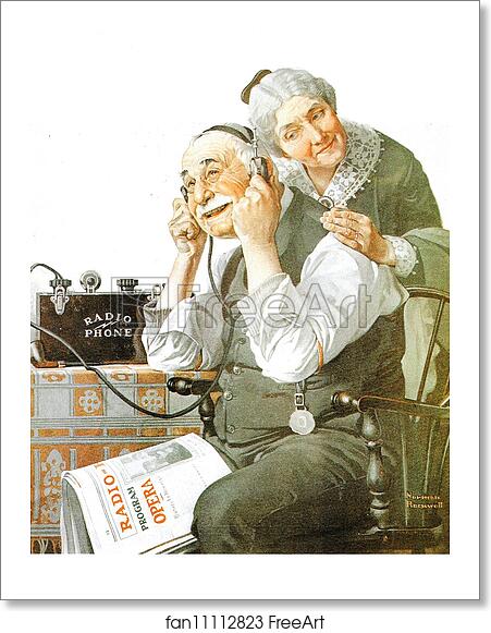 Free art print of The Wonders of Radio by Norman Rockwell Free art print of The Wonders of Radio by Norman Rockwell