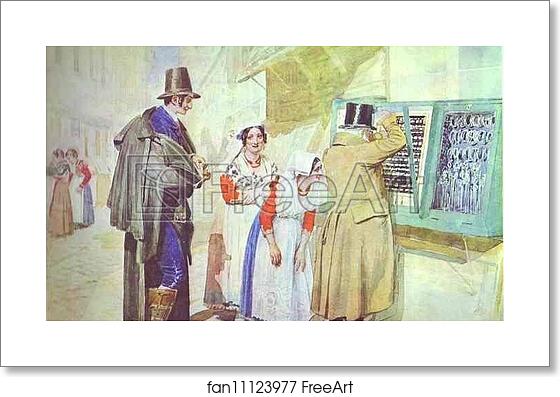 Free art print of A Bridegroom Buying a Ring for His Fiancee by Alexander Ivanov