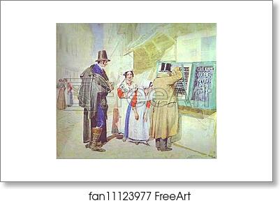 Free art print of A Bridegroom Buying a Ring for His Fiancee by Alexander Ivanov