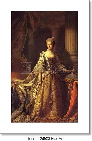 Free art print of Portrait of Queen Charlotte by Allan Ramsay
