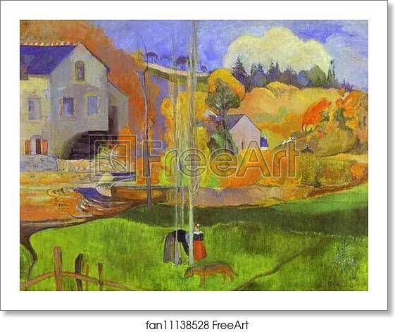 Free art print of Breton Landscape (The "Moulin David") by Paul Gauguin Free art print of Breton Landscape (The "Moulin David") by Paul Gauguin