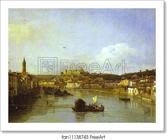 Free art print of View of Verona and the River Adige from the Ponte Nuovo by Bernardo Bellotto Free art print of View of Verona and the River Adige from the Ponte Nuovo by Bernardo Bellotto