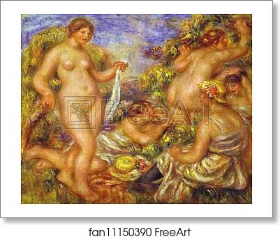 Free art print of The Bathers by Pierre-Auguste Renoir