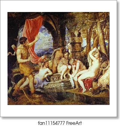 Free art print of Diana and Actaeon by Titian