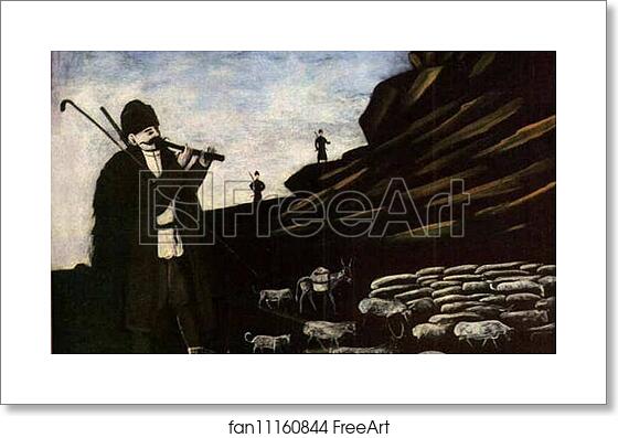 Free art print of Shepherd with Flock by Niko Pirosmani Free art print of Shepherd with Flock by Niko Pirosmani