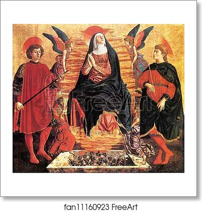 Free art print of The Assumption of the Virgin with SS. Julian and Miniato by Andrea Del Castagno