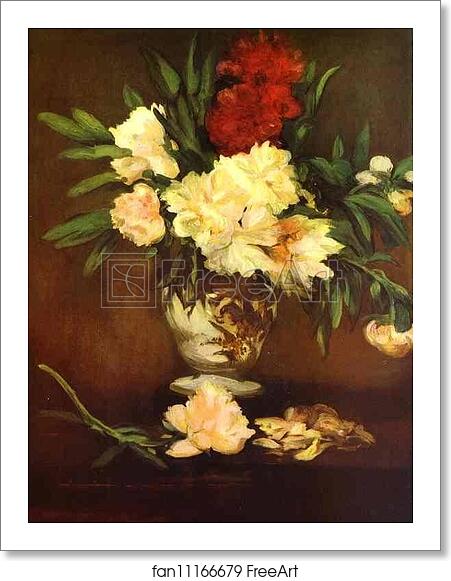 Free art print of Peonies in a Vase by Edouard Manet Free art print of Peonies in a Vase by Edouard Manet
