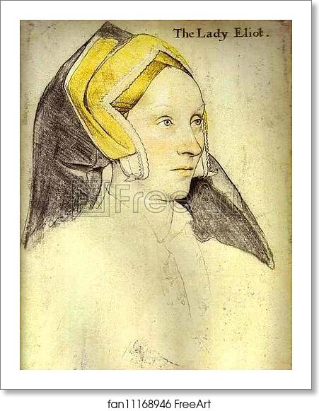 Free art print of Portrait of Lady Elyot by Hans Holbein The Younger