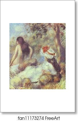 Free art print of The Bathing by Pierre-Auguste Renoir