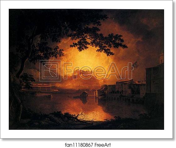 Free art print of The Girandola, or Grand Fire Work at the Castle of St. Angelo in Rome by Joseph Wright Of Derby Free art print of The Girandola, or Grand Fire Work at the Castle of St. Angelo in Rome by Joseph Wright Of Derby