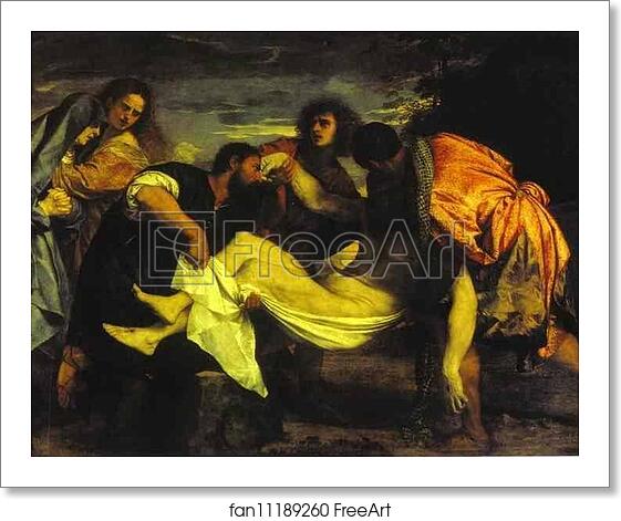 Free art print of Entombment of Christ by Titian