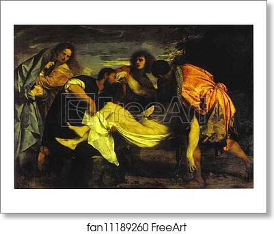 Free art print of Entombment of Christ by Titian