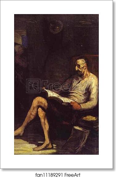 Free art print of Don Quixote Reading by Honoré Daumier Free art print of Don Quixote Reading by Honoré Daumier