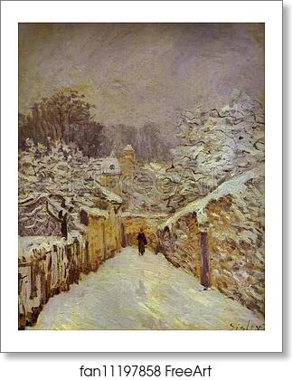 Free art print of Snow at Louveciennes by Alfred Sisley