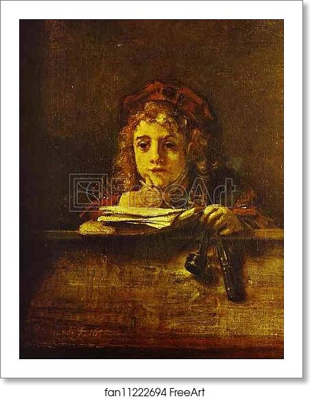Free art print of The Artist's Son Titus at His Desk by Rembrandt Harmenszoon Van Rijn Free art print of The Artist's Son Titus at His Desk by Rembrandt Harmenszoon Van Rijn