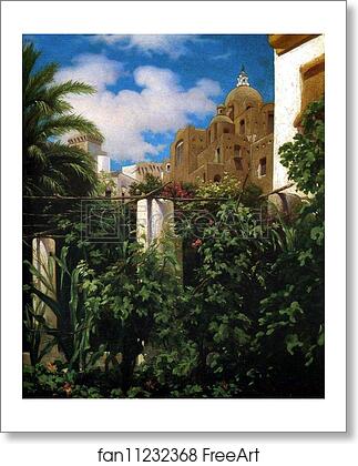 Free art print of Garden of an Inn, Capri. Detail by Frederick Leighton