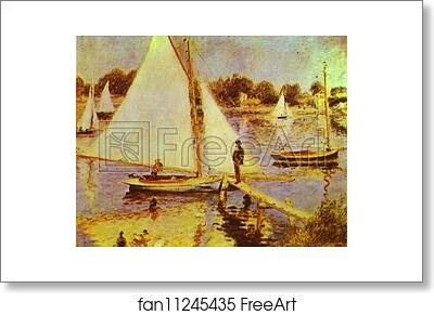 Free art print of The Seine at Argenteuil by Pierre-Auguste Renoir