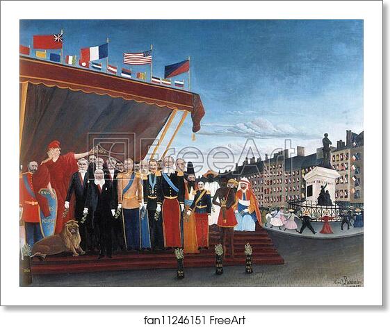 Free art print of The Representatives of Foreign Powers Coming to Greet the Republic as a Sign of Peace by Henri Rousseau Free art print of The Representatives of Foreign Powers Coming to Greet the Republic as a Sign of Peace by Henri Rousseau
