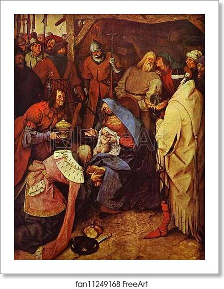 Free art print of The Adoration of the Kings by Pieter Bruegel The Elder