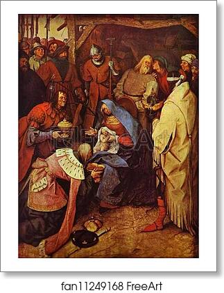 Free art print of The Adoration of the Kings by Pieter Bruegel The Elder