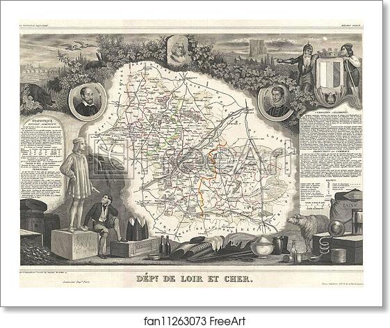 Free art print of Dept. de Loir-et-Cher by Victor Jules Levasseur