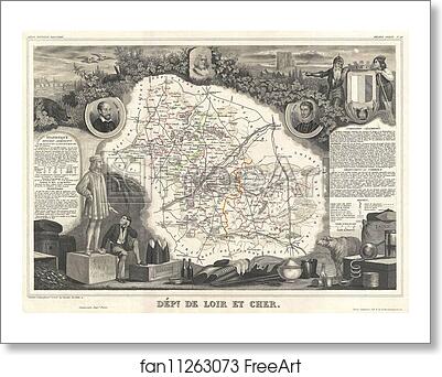 Free art print of Dept. de Loir-et-Cher by Victor Jules Levasseur Free art print of Dept. de Loir-et-Cher by Victor Jules Levasseur