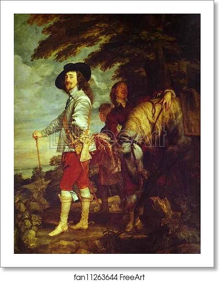 Free art print of Charles I, King of England, at the Hunt by Sir Anthony Van Dyck