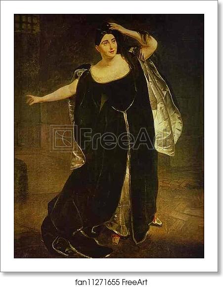 Free art print of Portrait of the Actress Juditta Pasta as Anne Boleyn by Karl Brulloff