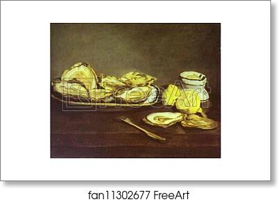 Free art print of Oysters by Edouard Manet