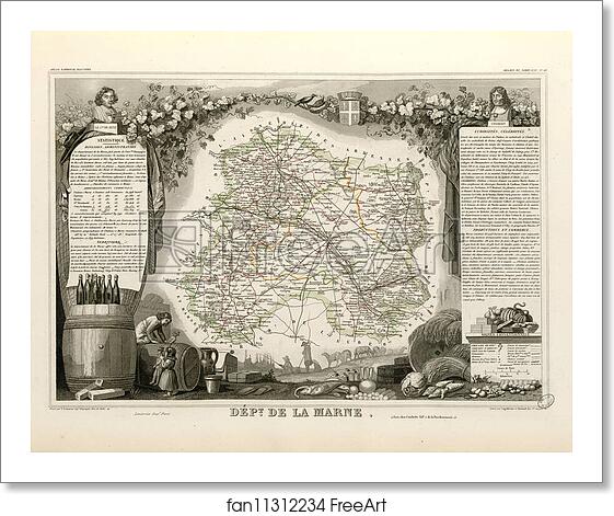 Free art print of Dépt. de la Marne (région du Nord-Est) by Victor Jules Levasseur Free art print of Dépt. de la Marne (région du Nord-Est) by Victor Jules Levasseur