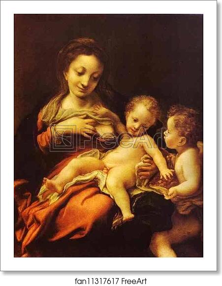 Free art print of Madonna del Latte by Correggio