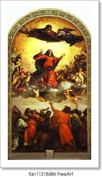 Free art print of Assumption of the Virgin (Assunta) by Titian