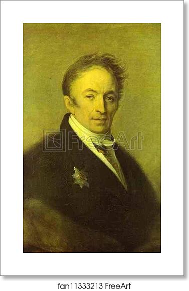 Free art print of Portrait of Nikolay Karamzin by Alexey Venetsianov Free art print of Portrait of Nikolay Karamzin by Alexey Venetsianov