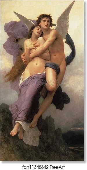 Free art print of The Abduction of Psyche by William-Adolphe Bouguereau