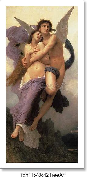 Free art print of The Abduction of Psyche by William-Adolphe Bouguereau
